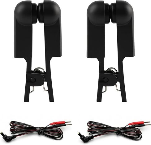 Black Ear Clip Electrodes Suitable for TENS 7000 and Similar Devices -1 Pair and 2 Wires Digital Unit Accessories in Saudi Arabia