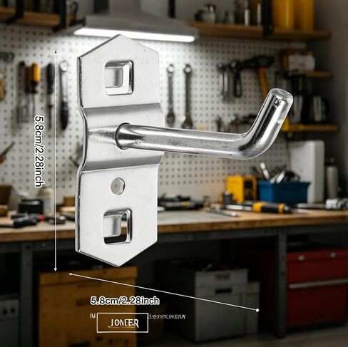 12 PCs Square Pegboard Hooks,Heavy Duty Display Hooks for Supermarket Shelf Rack Hanging L Style Screw Hook Pegboard Wall Organizer Tool Accessory in Kuwait