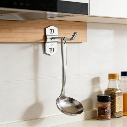 12 PCs Square Pegboard Hooks,Heavy Duty Display Hooks for Supermarket Shelf Rack Hanging L Style Screw Hook Pegboard Wall Organizer Tool Accessory in Kuwait