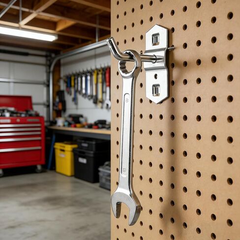 12 PCs Square Pegboard Hooks,Heavy Duty Display Hooks for Supermarket Shelf Rack Hanging L Style Screw Hook Pegboard Wall Organizer Tool Accessory in Kuwait