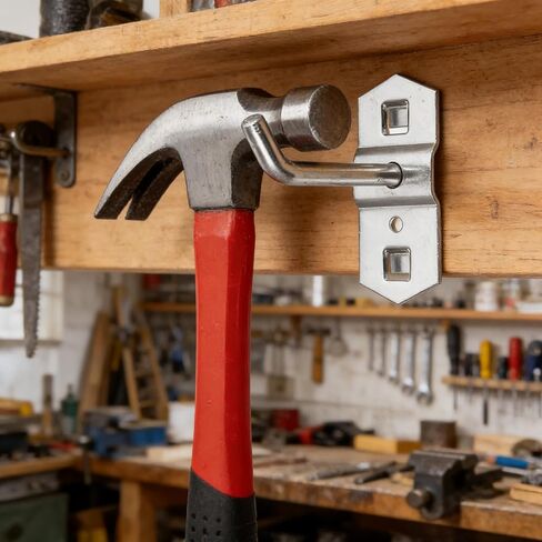 12 PCs Square Pegboard Hooks,Heavy Duty Display Hooks for Supermarket Shelf Rack Hanging L Style Screw Hook Pegboard Wall Organizer Tool Accessory in Kuwait