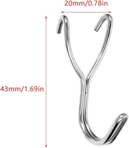 15 Pack Pegboard Hooks Add on Pegboard Panels Hook Non Falling Metal Prong Hooks for Peg Board Wall Organizer Pegboard Wall Panels Garage Tool Hanging Display Jewelry Craft Art Fair Retail in Saudi Arabia