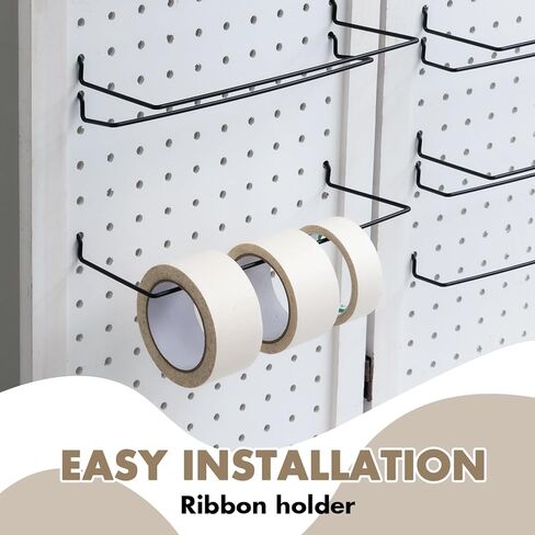 novabright 20 حزمة 12 "L Pegboard حامل المناشف الورقية تناسب 1/8" و 1/4" Pegboard منظم الملحقات الثقيلة Pegboard هوك لغرفة الحرف اليدوية المطبخ غرفة الغسيل المرآب الحمام in Kuwait