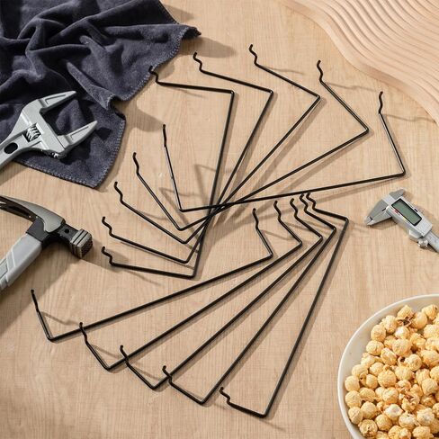 novabright 20 حزمة 12 "L Pegboard حامل المناشف الورقية تناسب 1/8" و 1/4" Pegboard منظم الملحقات الثقيلة Pegboard هوك لغرفة الحرف اليدوية المطبخ غرفة الغسيل المرآب الحمام in Kuwait