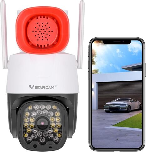 VSTARCAM Pan/Tilt Smart Security Camera, 2K QHD Dog Camera, 2.4GHz with Full Color Night Vision, Motion Detection for Baby and Pet Monitor, 2-Way Audio, Cloud & SD Card Storage(up to 256GB) in Saudi Arabia