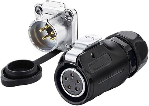 LP20 Aviation Socket 5-pin Fixed Panel Front Mount Cabinet Connector(Flange female seat) in Saudi Arabia