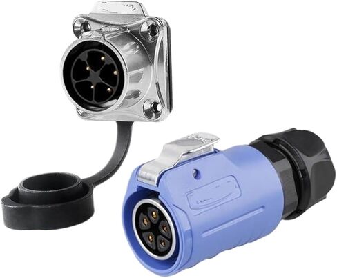 LP-20 aviation socket 5-core four-hole flange reverse installation plus fence female male connector(Flange reverse installation) in Saudi Arabia