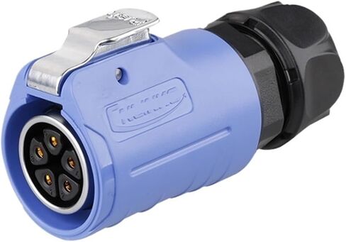 LP-20 aviation socket 5-core four-hole flange reverse installation plus fence female male connector(Flange reverse installation) in Saudi Arabia