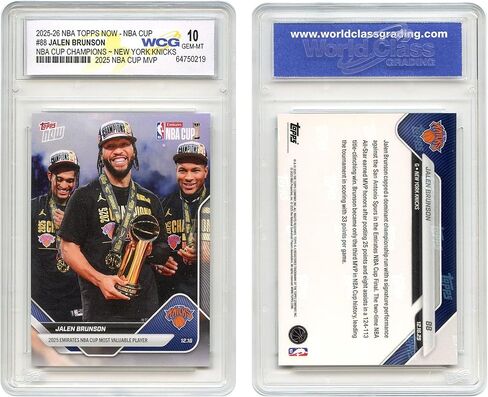 2025-26 NBA Topps Now Jalen Brunson 2025 NBA Cup MVP Card #88 New York Knicks - Graded GEM-Mint 10 in Saudi Arabia