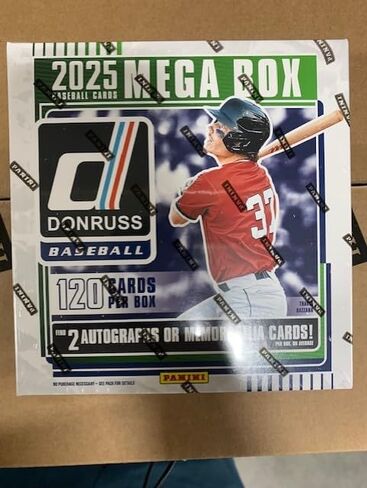 New 2025 Donruss Baseball MEGA Box, 120 Cards, 2 Autograph or Memorabilia Cards Per Box - Chance for Nick Kurtz RC in Saudi Arabia