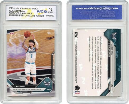 2025-26 NBA Topps Now Debut LAMELO Ball 1st Issue NBA Topps Now Card #30 - Graded GEM-Mint 10 in Saudi Arabia