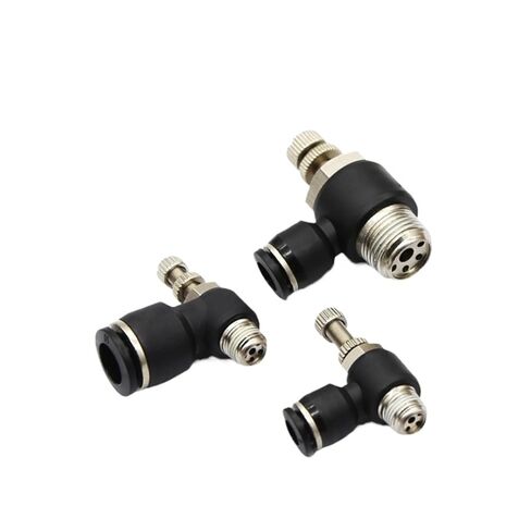 5pcs Pneumatic Component Speed Control Valve air Pipe Throttle Valve Quick Connector SL4/6/8/10-M5-01-02-03-04(5pcs SL6-02) in Saudi Arabia