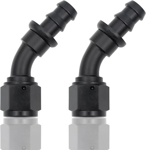 MONOKING 4AN Straight Push Lock Hose End Fitting Aluminum Black in Kuwait