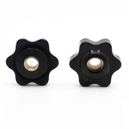 Plum Bakelite Hand Tighten Nuts Handle Thread Star Mechanical Black Thumb Clamping Knob Manual Nuts M4 M5 M6 M8 M10(Perforated,M10 38 2pcs) in Saudi Arabia