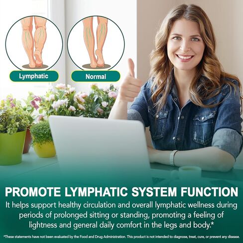 Lymphatic Drainage Supplement, 21-in-1 Advanced Botanical Complex, with Burdock Root, Dandelion, Supports Promotes Healthy Circulation & Circulation, 240 Softgels in Kuwait