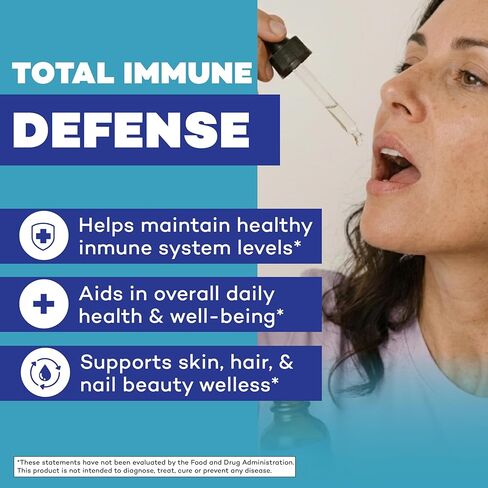 8-in-1 Immune Support Liquid Drops – Elderberry, Turmeric Curcumin, Echinacea, Ginger, Vitamins C & D3, Zinc & B6 – Fast-Absorbing Immune & Antioxidant Support – Vegan, Non-GMO – 4 oz in Saudi Arabia