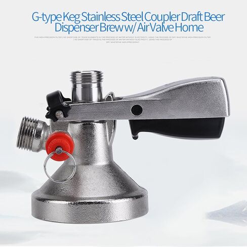 G Type Keg Coupler Stainless Steel Beer Dispenser with Air Valve Premium Brass Structure 304 Stainless Steel Probe for Draft Beer Machine Bar Restaurant Home Use in Saudi Arabia