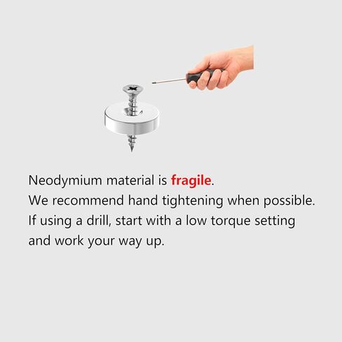 Powerful Rare Earth Ring Magnets, N52-3/4 D x 3/16" H W/#6 Screw Countersunk Hole - 14 Pack, Super Strong Neodymium Mounting Magnets with Countersunk Hole for Tool, Crafts and Cabinet in Saudi Arabia