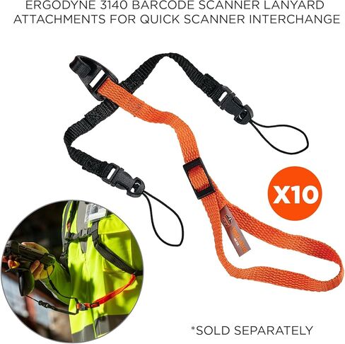 Ergodyne Squids 3143 Barcode Scanner Sling Lanyard - Breakaway Design, Ergonomic Fit, EVA Foam Padding, Adjustable Sling Buckle in Saudi Arabia