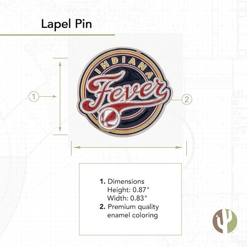 Desert Cactus Indiana Fever Lapel Pin WNBA Team Logo National Basketball Association Enamel Made of Metal (Lapel Pin) in Saudi Arabia