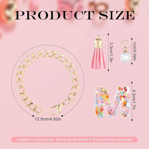 Letter Cup Charm, Cute Initial Letter Charm Cup Initial Keychain Tumbler Handle Accessories for Stanley (M) in Saudi Arabia
