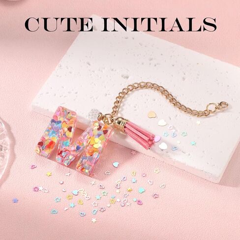 Letter Cup Charm, Cute Initial Letter Charm Cup Initial Keychain Tumbler Handle Accessories for Stanley (M) in Saudi Arabia