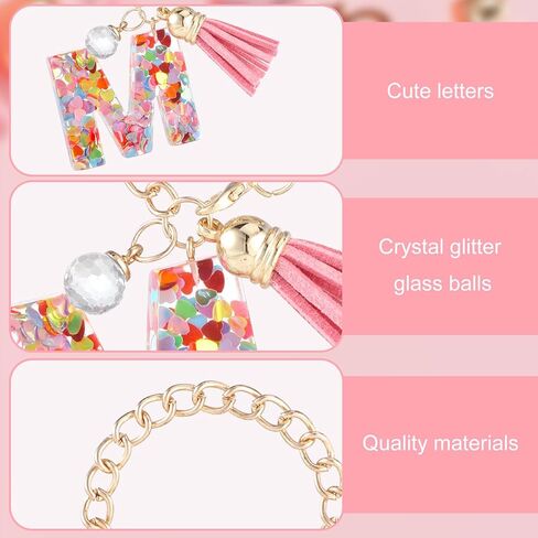 Letter Cup Charm, Cute Initial Letter Charm Cup Initial Keychain Tumbler Handle Accessories for Stanley (M) in Saudi Arabia