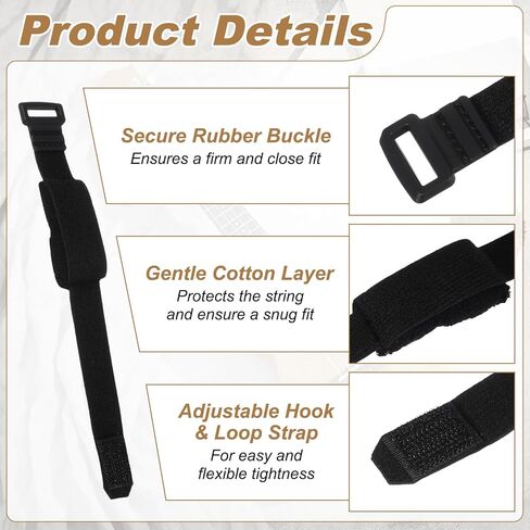 MECCANIXITY 3 Pcs Guitar String Damper, 7.8" Adjustable Guitar String Cover Tape Bass Muffler Damper Strap for Musical Instrument Accessories Electric Bass, Black in Saudi Arabia