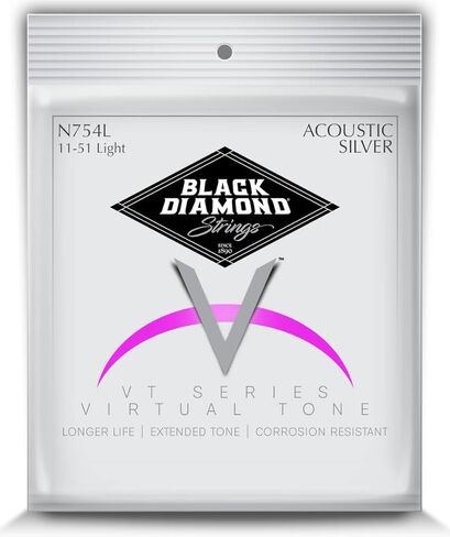 Black Diamond Strings® N754L Acoustic Silver Wound Light .011P.014P.025S.031S.040S.051S in Saudi Arabia