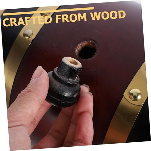VALICLUD Wooden Wine Barrel 1.5L Set Stand Oak Aging Barrel for Red Wine and Beer Wooden Drink Dispenser for Home Bar and Decoration in Saudi Arabia