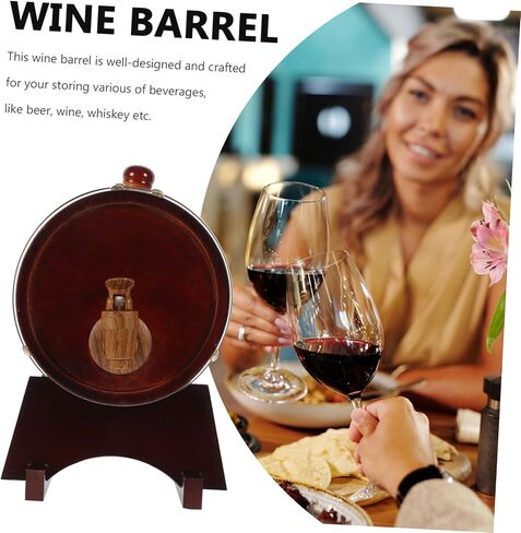 OUNONA 1Set Wooden Wine Barrel for Aging Storage Red Beer Liquor Dispenser for Home Bar Versatile Oak Aging Barrel for Wine Whiskey Spirits in Saudi Arabia