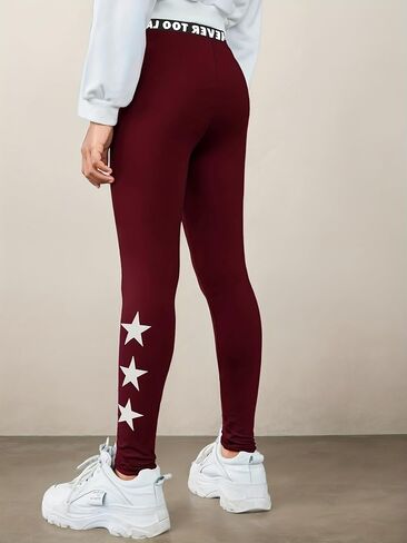 Girls High Waist Yoga Pants Stretch Gym Leggings Soft Workout Tights for Sports & Dance in Saudi Arabia