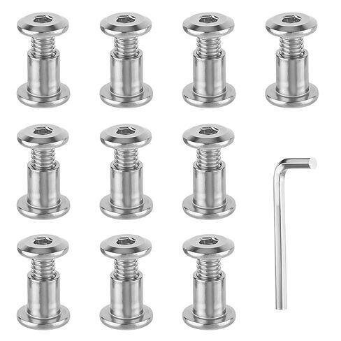 10 مجموعات M6x8mm ملزمة آخر المسمار عرافة محرك المقبس غطاء الترباس الفولاذ المقاوم للصدأ الصواميل والمسامير عدة الفضة الأثاث موصل البراغي مع ألين وجع للأثاث حزام مشبك الجلود الحرف اليدوية in Kuwait