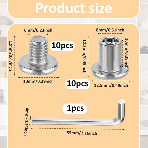 10 مجموعات M6x8mm ملزمة آخر المسمار عرافة محرك المقبس غطاء الترباس الفولاذ المقاوم للصدأ الصواميل والمسامير عدة الفضة الأثاث موصل البراغي مع ألين وجع للأثاث حزام مشبك الجلود الحرف اليدوية in Kuwait