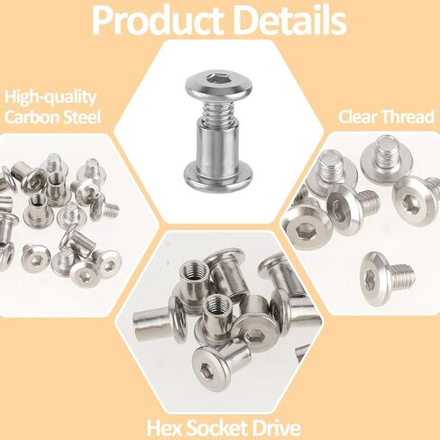 10 مجموعات M6x8mm ملزمة آخر المسمار عرافة محرك المقبس غطاء الترباس الفولاذ المقاوم للصدأ الصواميل والمسامير عدة الفضة الأثاث موصل البراغي مع ألين وجع للأثاث حزام مشبك الجلود الحرف اليدوية in Kuwait