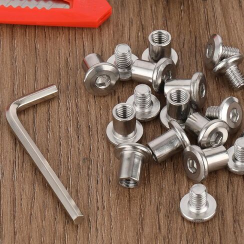 10 مجموعات M6x8mm ملزمة آخر المسمار عرافة محرك المقبس غطاء الترباس الفولاذ المقاوم للصدأ الصواميل والمسامير عدة الفضة الأثاث موصل البراغي مع ألين وجع للأثاث حزام مشبك الجلود الحرف اليدوية in Kuwait