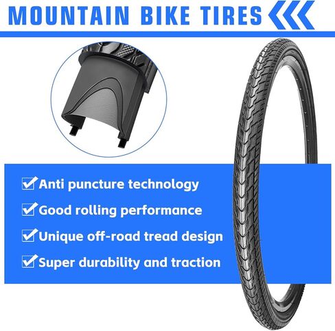 28 Inch Bike Tires, 28 X 1.75 Replacement Tires for Mountain Beach Cruiser Bike in Saudi Arabia