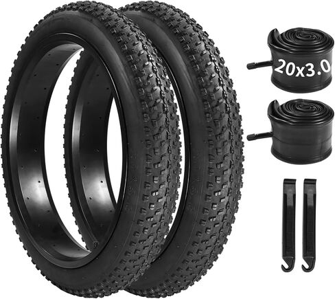 20 x 3.0 in Fat Bike Tires & Tubes, 20 Inch Fat Tire Folding Tires, 76-406 20x3.0 Ebike Tires with Levers, 20x 3.0 Electric Bike Tire for Mountain Bikes & Ebikes in Saudi Arabia