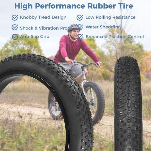 20 x 3.0 in Fat Bike Tires & Tubes, 20 Inch Fat Tire Folding Tires, 76-406 20x3.0 Ebike Tires with Levers, 20x 3.0 Electric Bike Tire for Mountain Bikes & Ebikes in Saudi Arabia