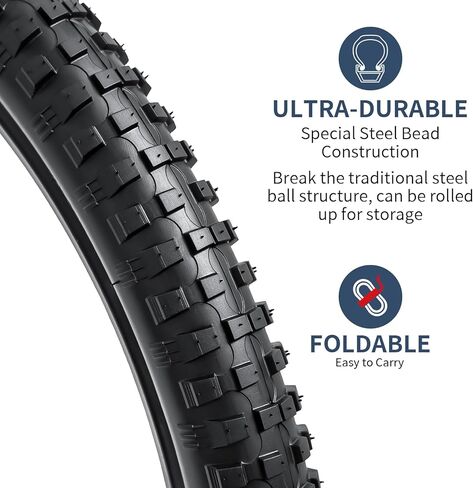 YUNSCM 2-PCS 26" Mountain Bike Tires 26x2.30 56-559 Compatible with Off Road Bike 26x2.30 26x2.35 Bicycle Tires(Y-698) in Saudi Arabia