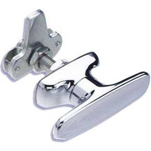 Southco 92-11-131 Cam Latch T-Handle, Turn Clockwise to Latch/Lock, Short Cam, Zinc Alloy, Chrome Plated, Polished in Saudi Arabia
