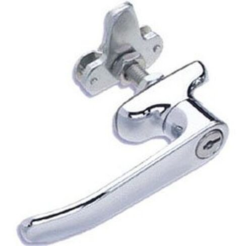 Southco 92-41-131 Cam Latch L-Handle, Turn Clockwise to Latch/Lock, Short Cam, Zinc Alloy, Chrome Plated, Polished in Saudi Arabia