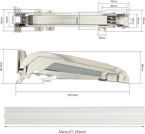 Cabinet Door Mount Lateral Opening Hinge Set Heavy Duty 1Pcs in Saudi Arabia