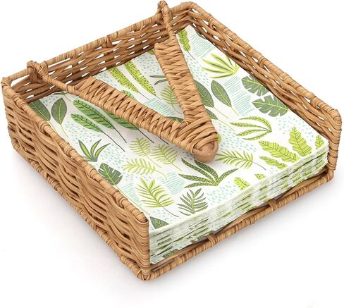 حامل مناديل مرجح، حامل مناديل الروطان للمطبخ، حامل مناديل الكوكتيل، حامل مناديل المزرعة، لطاولة الحمام، سلة الخوص، صينية منسوجة، حامل مناشف الضيوف مع وزن in Kuwait