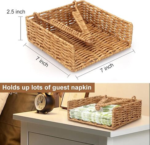 حامل مناديل مرجح، حامل مناديل الروطان للمطبخ، حامل مناديل الكوكتيل، حامل مناديل المزرعة، لطاولة الحمام، سلة الخوص، صينية منسوجة، حامل مناشف الضيوف مع وزن in Kuwait