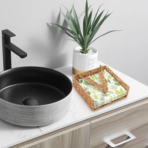 حامل مناديل مرجح، حامل مناديل الروطان للمطبخ، حامل مناديل الكوكتيل، حامل مناديل المزرعة، لطاولة الحمام، سلة الخوص، صينية منسوجة، حامل مناشف الضيوف مع وزن in Kuwait