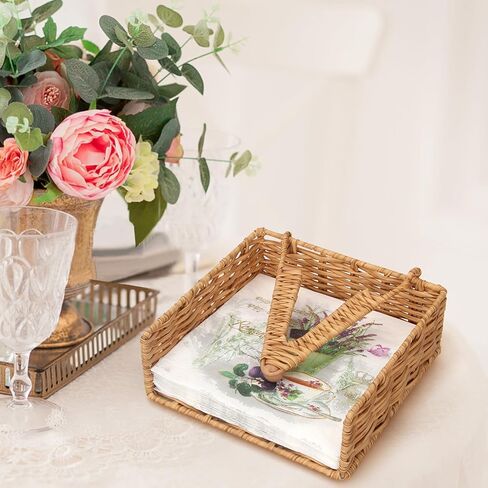 حامل مناديل مرجح، حامل مناديل الروطان للمطبخ، حامل مناديل الكوكتيل، حامل مناديل المزرعة، لطاولة الحمام، سلة الخوص، صينية منسوجة، حامل مناشف الضيوف مع وزن in Kuwait