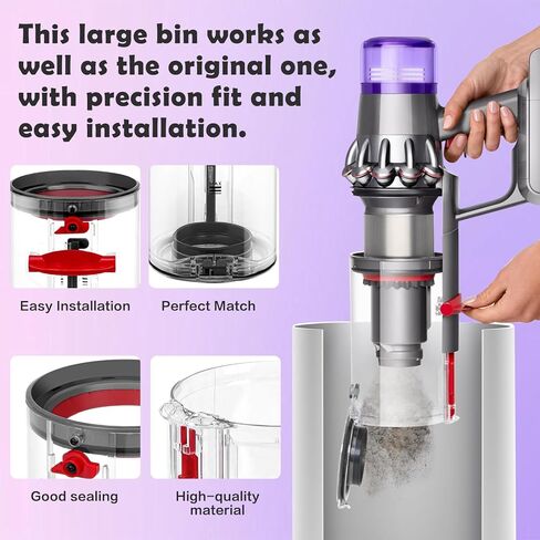 Dust Bin Replacement for Dyson V11 Origin V15 V15S SV14 SV15 SV22 Detect Absolute Extra Pro Total Clean Extra Vacuum Cleaner Canister, Vacuum Bin Part 970050-01 and Part 965443-01 in Saudi Arabia