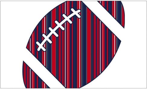Patriotic Striped Football Decal Vinyl Bumper Sticker 5" in Saudi Arabia