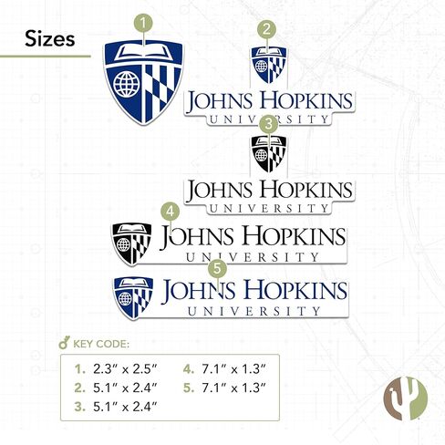Desert Cactus Johns Hopkins University Sticker Blue Jays JHUr Vinyl Decals Laptop Water Bottle Car Scrapbook Sheet T2 (Type 2-3) in Saudi Arabia